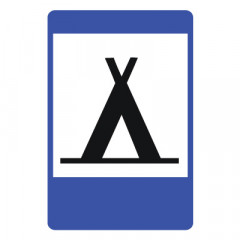 Дорожный знак 7.10 Кемпинг (1050 x 700) Тип А